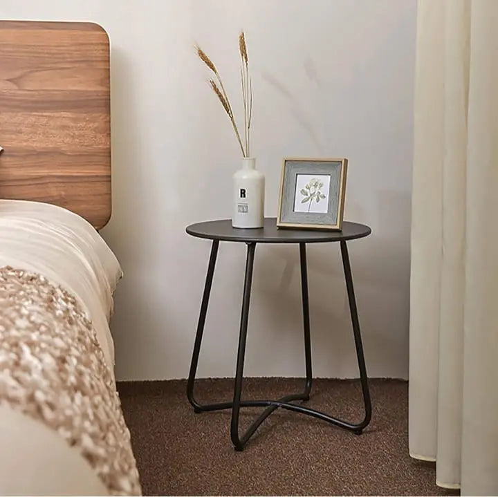 Metal Side Table & Small Round Side Table