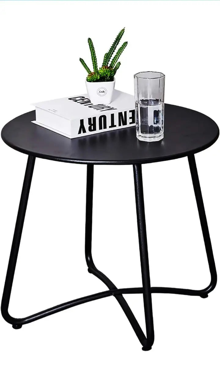 Metal Side Table & Small Round Side Table