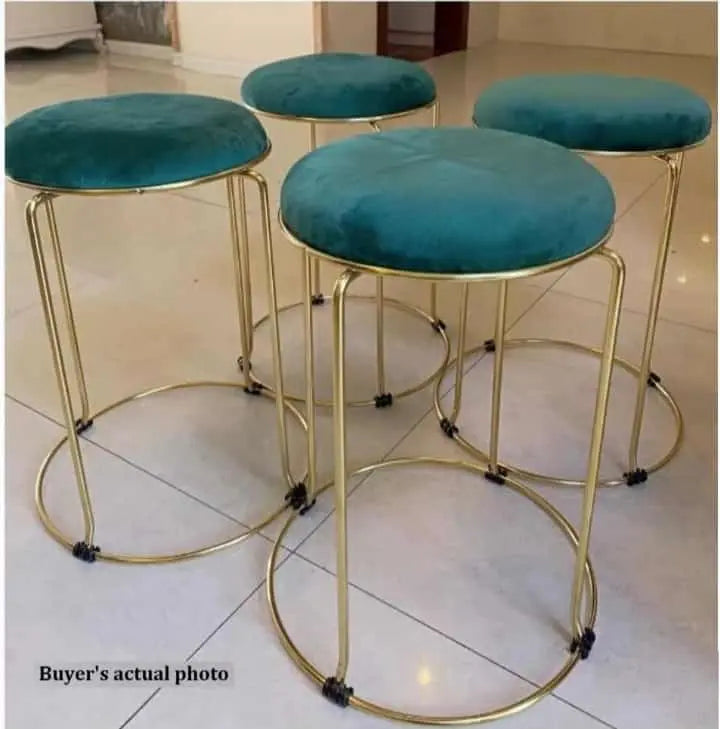 Valvet bar stool backless