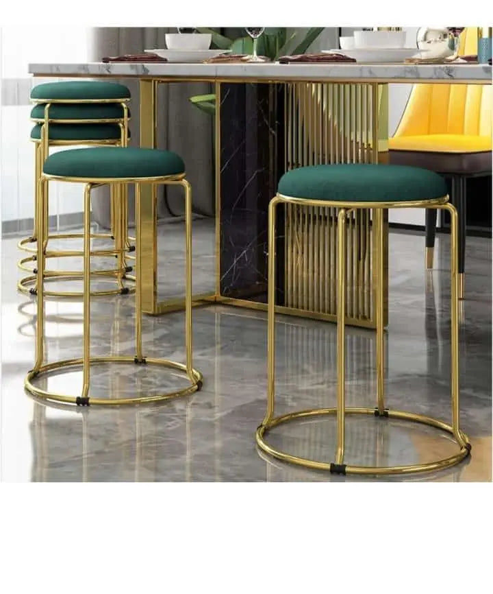 Valvet bar stool backless