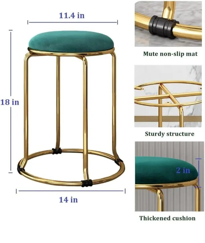 Valvet bar stool backless